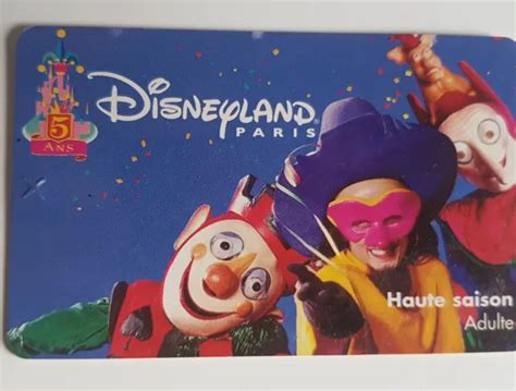 CARTE PASSEPORT DISNEYLAND PARIS Collector 5 Ans Eurodisney Mickey 1997