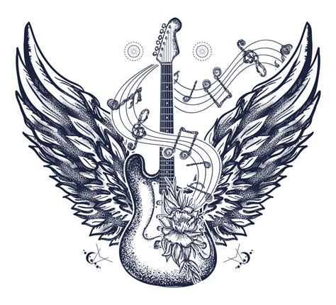 Pin By Ashlyncowart On Black And Whites Music Guitar Tattoo Music