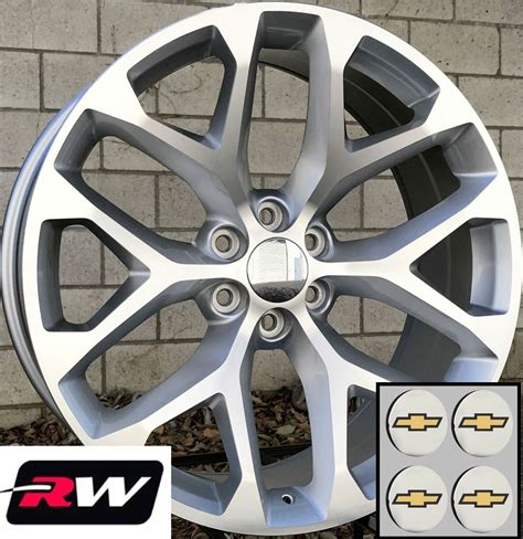 24 inch Chevy Silverado 1500 OE Replica Wheels Snowflake Rims Machined ...