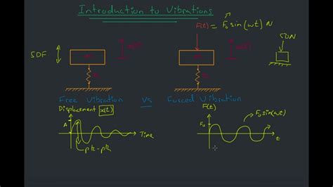 Free Vs Forced Vibration Sdof System Youtube