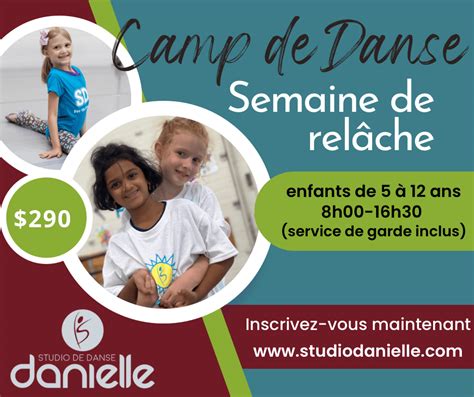 Camp De Danse Semaine De Relâche Studio De Danse Danielle