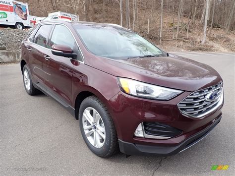 Burgundy Velvet Metallic Tinted Ford Edge Sel Awd Exterior Photo