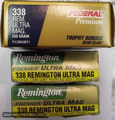 Federal & Remington 338 Rem Ultra Mag Ammo for sale