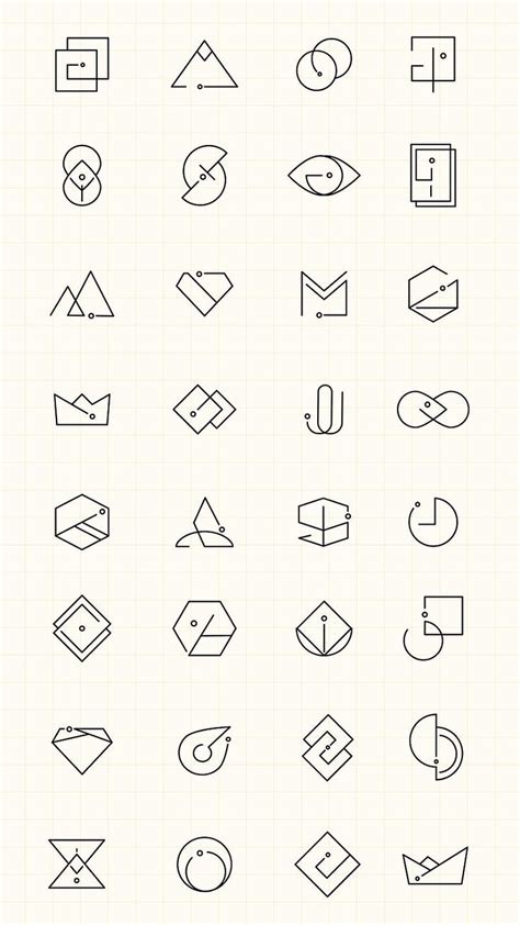 The Different Types Of Lines And Shapes Are Shown In This Graphic Style