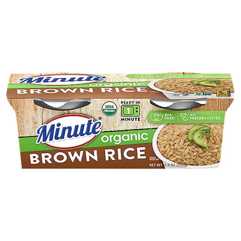 Minute Organic Ready To Serve Brown Rice Cups Gluten Free 8 8 Oz Shoprite