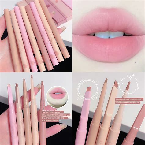 Jual Cappuvini Pencil Lip Liner Pencil Matte Lipstick Nude Color