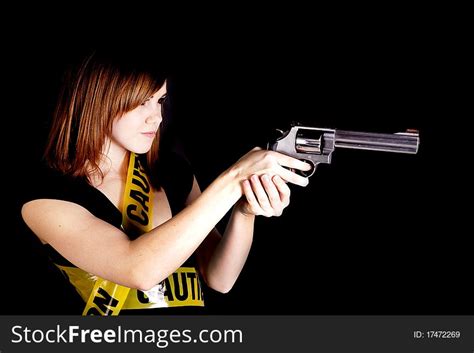 Black Woman Pointing Gun Free Stock Photos Stockfreeimages