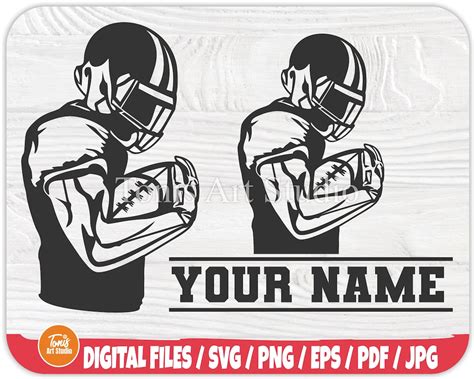 Football Player Svg Football And Player Svg Custom Football Name