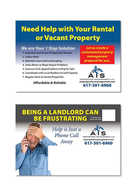 Property Management Postcard Samples PrintLabelAndMail