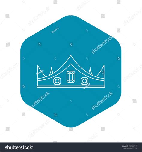 Crown Icon Outline Illustration Crown Vector Stock Vector (Royalty Free) 1361897819 | Shutterstock