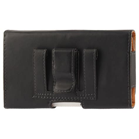 Executive Medium Horizontal Leather Pouch Belt Clip Phone Case