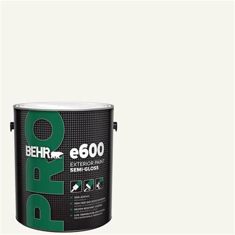 BEHR PRO 1 Gal 75 Polar Bear Semi Gloss Acrylic Exterior Paint