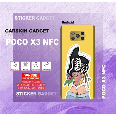 Jual Garskin Poco X Nfc Sticker Original Motif Anime Isi Pcs