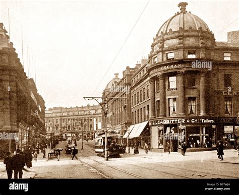 Newcastle-Upon-Tyne Market Street early 1900s Stock Photo, Royalty Free ...