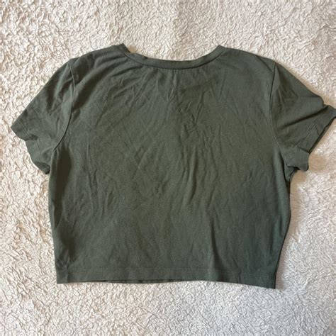 Olive Green Wild Fable Crop Top Size Large In Good Depop