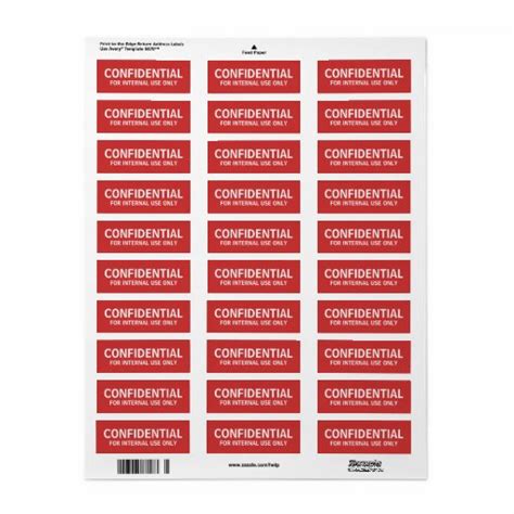 Confidential Labels Zazzle