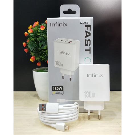 Jual Terlaris Charger Infinix 180 Watt Flash Charging Original Micro Type C Infinix Seri Hot