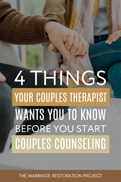 4 Things Your Therapist Wants You To Know Before Starting Couples