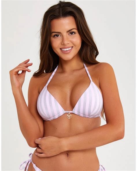 Pink Push Up Triangle Bikini Top S Vivien Vance