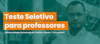 Unicentro Inscrições do teste seletivo para professores colaboradores