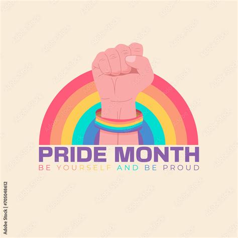 Fist Up Celebrating Lgbtq Pride Month Pride Month Banner Celebration Against Violence