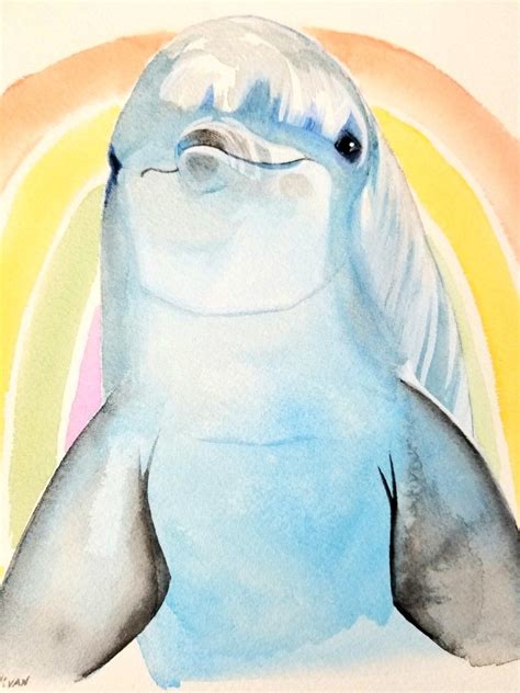 Dolphin art, dolphin painting, dolphin tattoo, dolphin lover, pastel ...