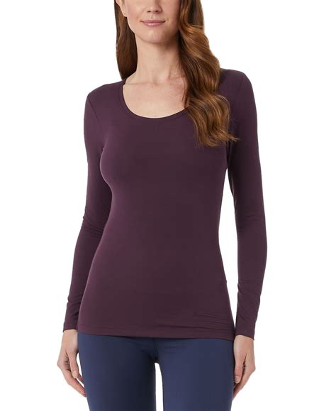 32 Degrees Womens Cozy Heat Scoop Neck Topx Small