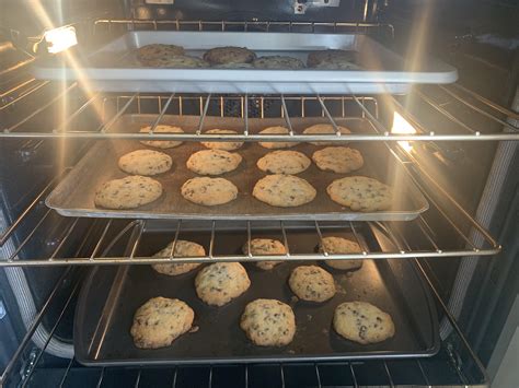 Baking Chocolate Chip Cookies In Oven