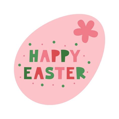 Premium Vector Happy Easter Symbols Poster Springtime Holiday Green