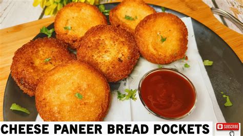 Cheese Paneer Bread Pockets Recipe L Paneer