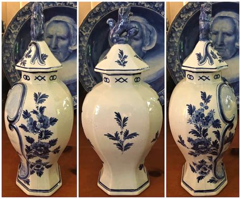 Royal Delft Ginger Jar Vase Delfts Blauw Molen Deksel Etsy