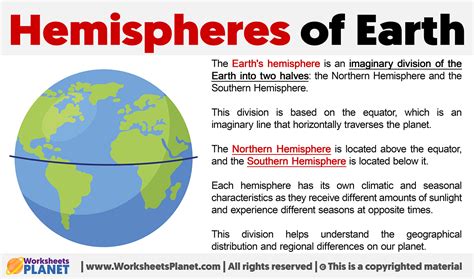 What Are Hemispheres Of Earth