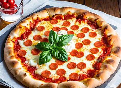 Premium Photo Delicious Classic Italian Pizza With Mozzarella