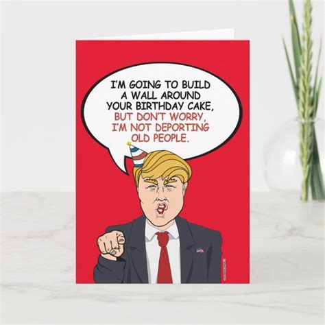 Political Birthday Greeting Card Zazzle Trump Birthday Card Donald