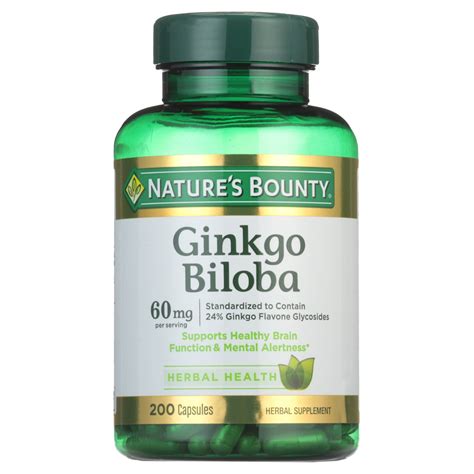 Nature S Bounty Ginkgo Biloba Capsules Mg Ct Walmart