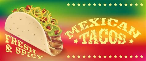 Tacos Mexican MENU Stock Vector Illustration Of Dish 49063746