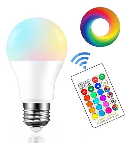 Lampada Bulbo Led Rgb 7w Controle Remoto E27 Bivolt MercadoLivre