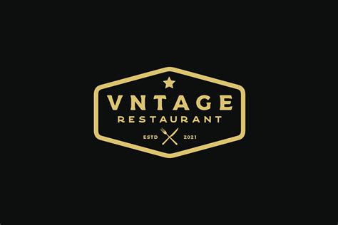 Vintage Retro Restaurant Bar Bistro Logo Design Vector By Weasley99