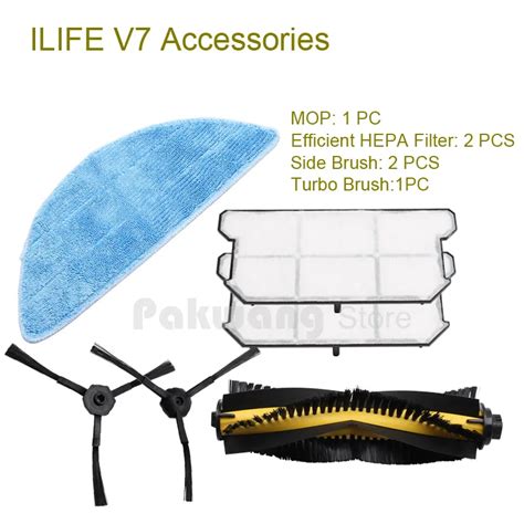 Original ILIFE V7 Robot Vacuum Cleaner Parts Including Mop And Turbo