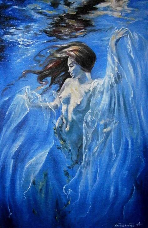 Underwater Nude Mermaid Painting Original Oil Art Large Nudes Etsy