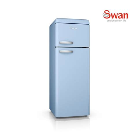 Swan Sr11010bln Retro 34 Fridge Freezer Blue Kettle And Toaster