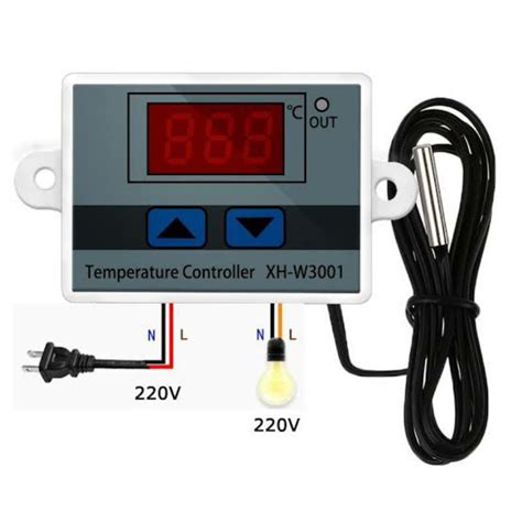 Jual Termostat W3001 Digital AC 220V Thermostat XH W3001 Alat Pengatur