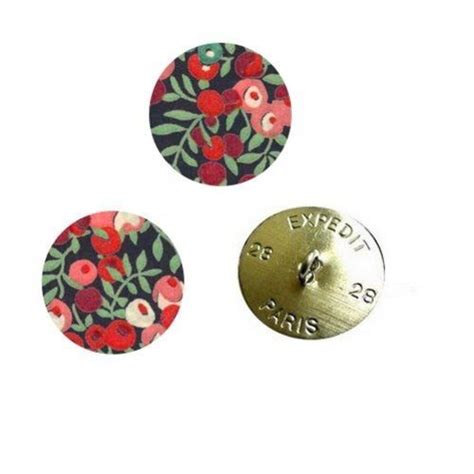 Bouton Liberty Wiltshire J Rouge Et Noir Vendu L Unit