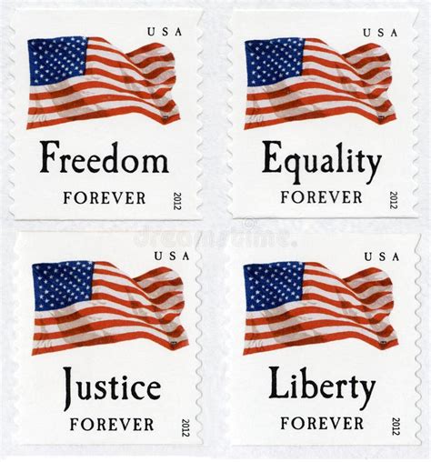 USA First Class Forever Flag Stamps Stock Image - Image: 34163717