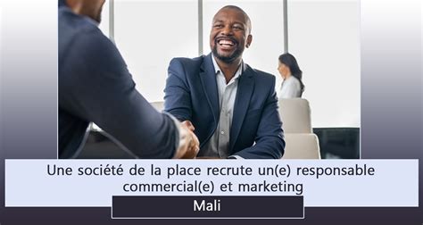 Une société de la place recrute un e responsable commercial e et