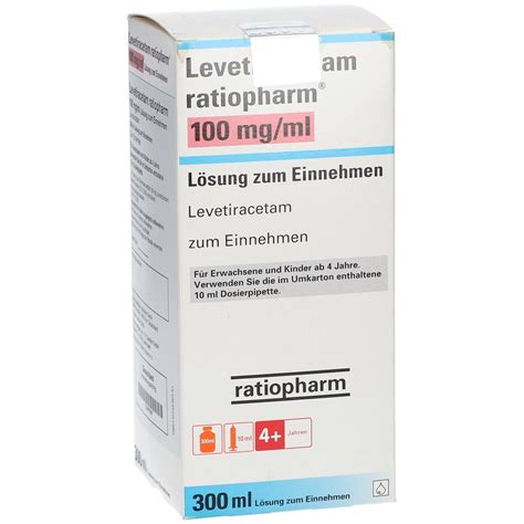 Levetiracetam Ratiopharm 100 Mg Ml 300 Ml Mit Dem E Rezept Kaufen