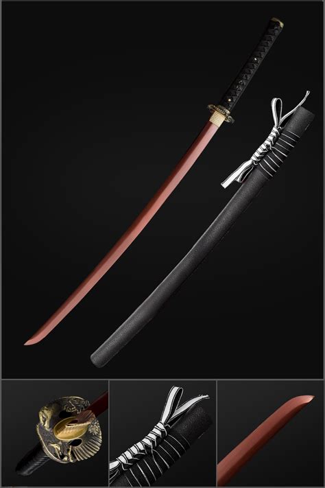 9260 Spring Steel Full Tang Red Blade Japanese Samurai Katana With