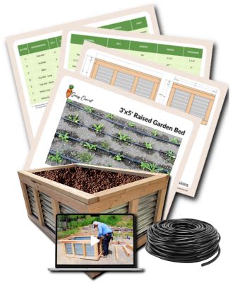 3'x5' Raised Bed Automatic Watering System Plans - Sassy Carrot