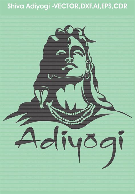 Shiva Adiyogi Vector Dxf File Etsy