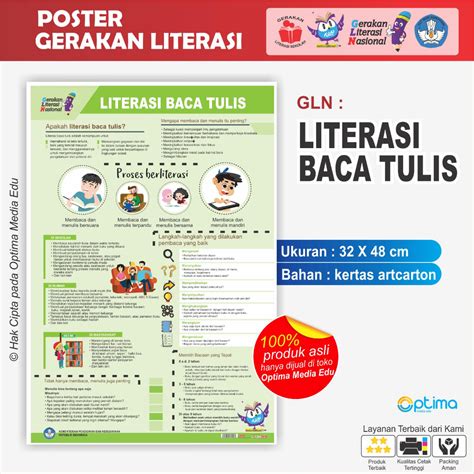 Jual Poster Gerakan Literasi Sekolah Nasional Gls Gln Sd Smp Sma